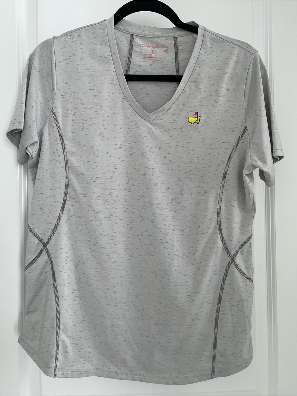 Magnolia Lane Masters Tech Performance Short Sleeve Shirt Golf Preppy Active 17